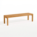 Banc de jardin 150 x 40 x 45 cm en bois naturel à lattes style contemporain