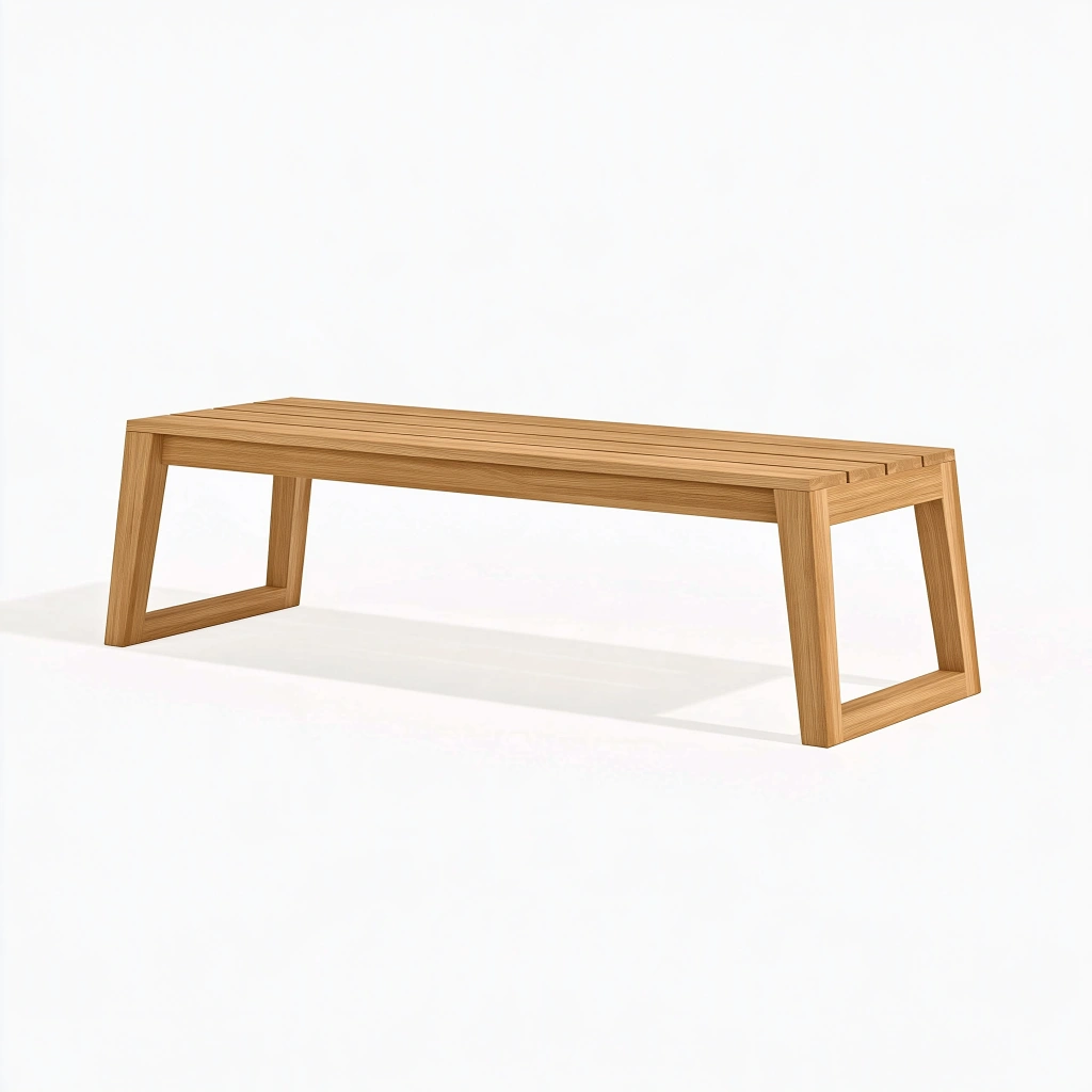 Banc 150 x 40 x 45 cm en bois naturel style contemporain
